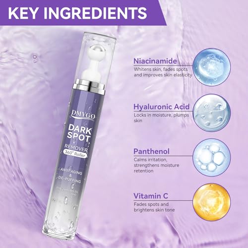 Skin Brightening Serum for Dark Spots on Face & Body - 360ยฐ Roller - 20ml