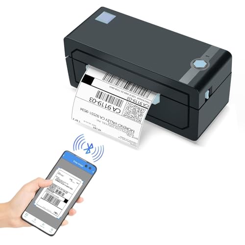 JADENS Thermal Label Printer: 4x6 Shipping, Bluetooth, Android/iPhone/Mac, Hermes, Amazon, Shopify