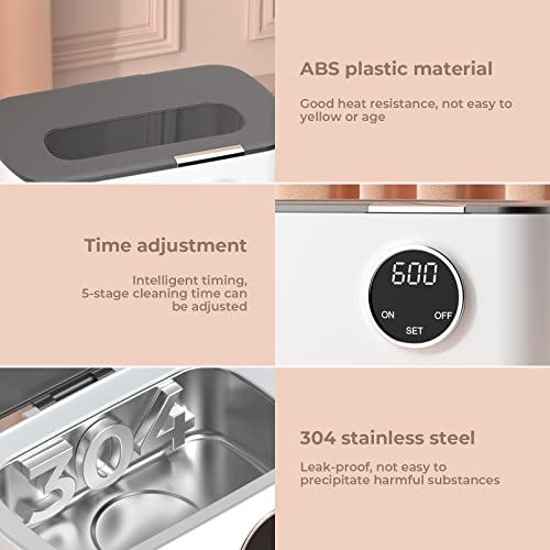 Jewelry Sonic Cleaner: Professional Ultrasonic Bath Machine - 600ml