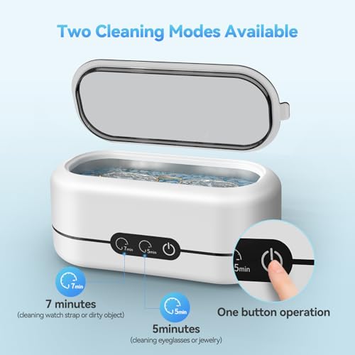 48KHz Ultrasonic Jewelry Cleaner for Rings, Watches & More