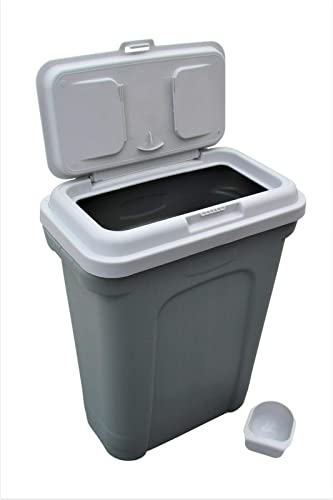 HH Home Hut Pet Food Storage Container 35L for Dog Cat - Dry Feed & Seed Bin with Scoop, Airtight Seal