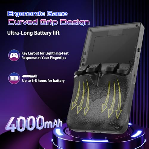 PROMAX Retro Handheld Game Console, 4-inch IPS Screen, Linux System, 64GB Memory, Portable Arcade Video Game