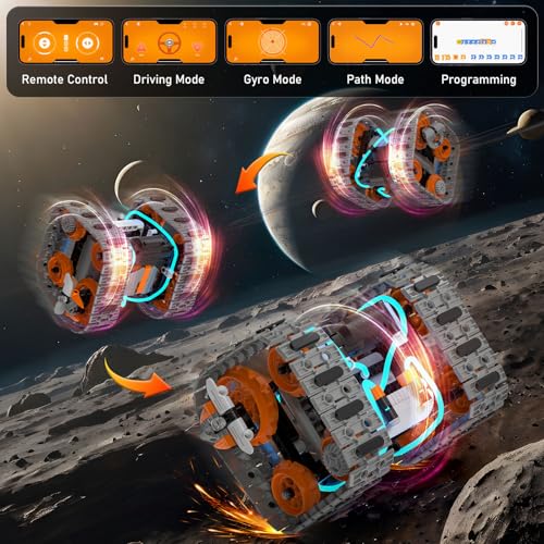 STEM Building Kit: Remote Controlled Mech Robots & Tanks, 552 Pcs DIY Blocks Set for Kids 6-14. Perfect Science Learning Gift.