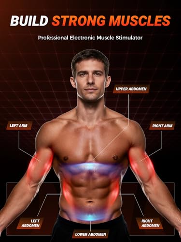 EMS Muscle Stimulator: Tones Abs, Waist, Arms, Legs - Home Body Conditioning for Men & Women