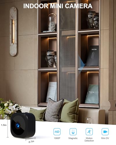 WiFi Mini Spy Camera 1080P HD, Night Vision, Motion Detection - Home Security Indoor Camera with Cloud & SD Storage - App Included