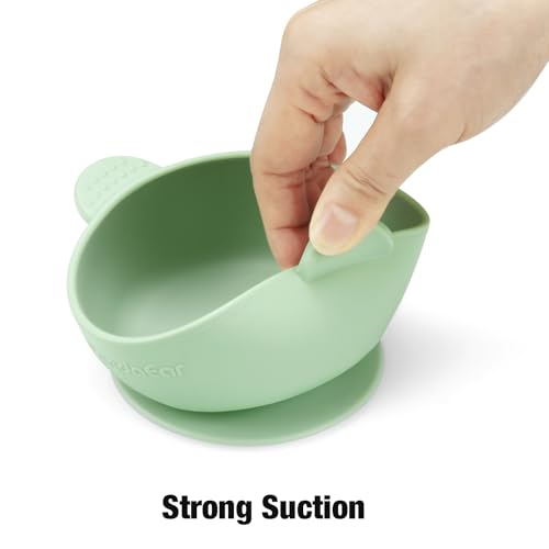 PandaEar Baby Suction Bowls Set| 3-Pack for Toddlers| Soft Silicone, BPA-Free