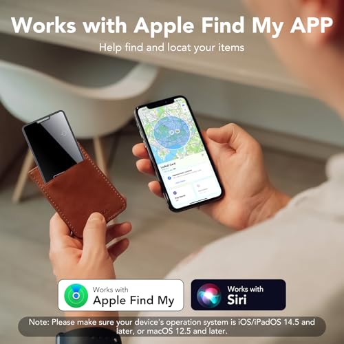 Apple Certified Air Tracker Tag: Bluetooth Finder for Phone, Wallet, Keys, Bags - GPS Item Locator for Passport