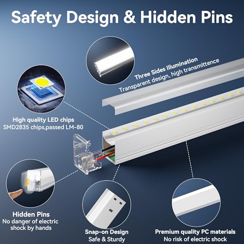 UMCDA Hexagon LED Lights 24-Pack for Garages & Warehouses