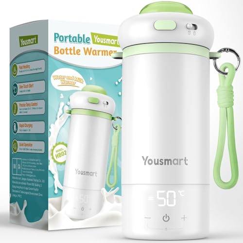Baby Bliss Portable Bottle Warmer: Fast Heating, Precise Temp Control, Leak-Proof, USB Charge, Safety Lock - Ideal for Travel