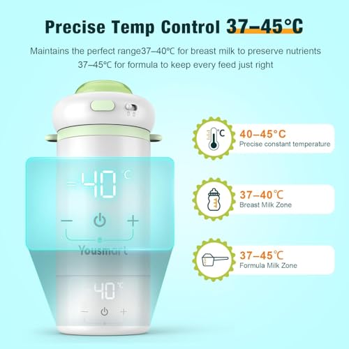 Baby Bliss Portable Bottle Warmer: Fast Heating, Precise Temp Control, Leak-Proof, USB Charge, Safety Lock - Ideal for Travel