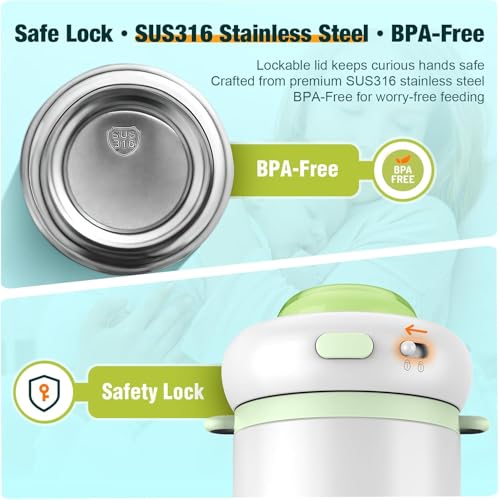 Baby Bliss Portable Bottle Warmer: Fast Heating, Precise Temp Control, Leak-Proof, USB Charge, Safety Lock - Ideal for Travel