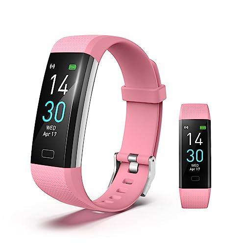 Fitness Tracker Smart Watch, Heart Rate Monitor, Blood Pressure, Oxygen, Sleep Tracker, IP68 Waterproof, Pedometer, Men Women Kids