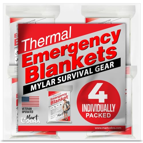 Space Mylar Blankets 4-Pack: Reusable Thermal Survival Gear