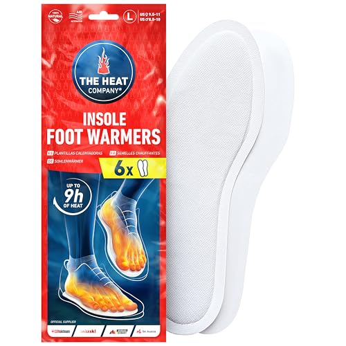 THE HEAT COMPANY Foot Warmers - Air Activated, Natural - 9h Warmth - Toe Warmers for Women & Men - S, M, L, XL