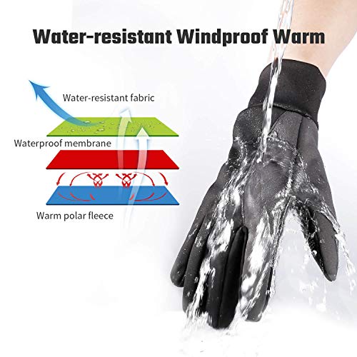 FanVince Touch Screen Winter Gloves - Water Resistant & Windproof for Running, Cycling, Driving - Men & Women