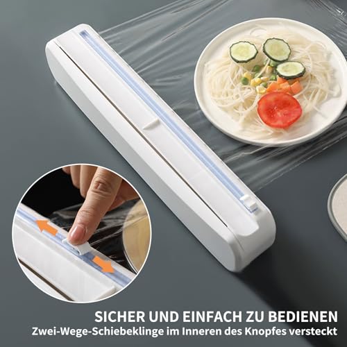 Cling Film Dispenser with Cutter for Aluminum Foil & Baking Paper