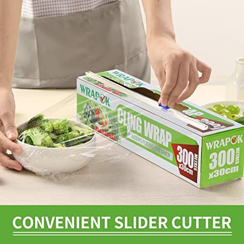 Kitchen Catering Cling Film Dispenser Cutter for Food Seal Wrap - Cook’s Tool 300mm x 300m