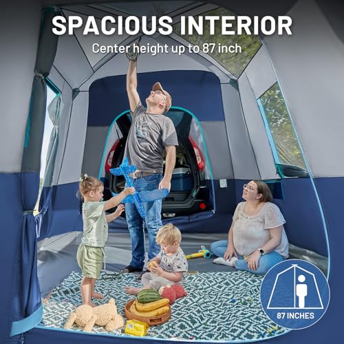 TIMBER RIDGE SUV Tent 5-9 Person Screen Porch Awning, Family Camping, Weather Resistant, Portable, Rainfly, Storage Bag