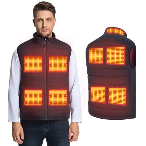 Heated Vest 3 Temp Settings, 20000mAh Power Bank, Unisex Warm Body Warmer for Outdoor Activities
