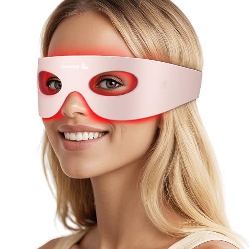 Wireless Under-Eye Red Light Therapy Mask - Brighten Eyes, Reduce Bags & Circles - 3 Modes, Rechargeable - Home Skincare