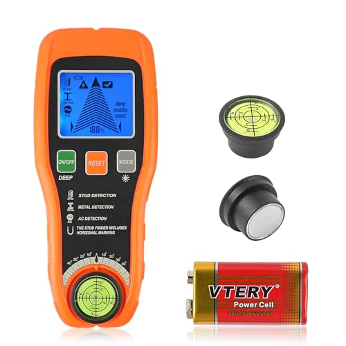 WOVTE Stud Finder Wall Scanner 7-in-1 Detector with Audio Alarm & HD Display for Wood, AC Wire, Metal, Screws Detection