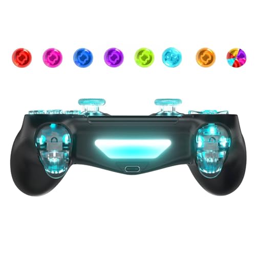 FOIRCEADAL RGB Wireless Controller for PS4 Gamepad with 6-Axis Motion Sensor & Turbo Touch Pad