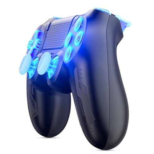 FOIRCEADAL RGB Wireless Controller for PS4 Gamepad with 6-Axis Motion Sensor & Turbo Touch Pad