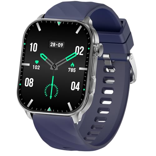 Fitness Tracker Smart Watch with GPS for Men & Women, 110+ Modes, Waterproof, Android iOS - Black Blue