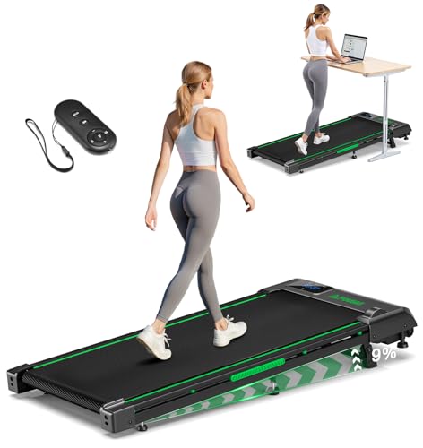 FOUSAE Walking Pad: Under Desk Treadmill, Incline, 10KM/H, 12 HIIT Programs