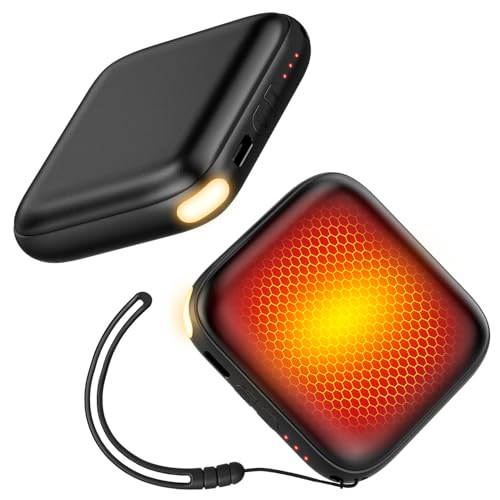 HandyMitts Hand Warmers - Fast Heat, LED Light, Rechargeable, 2-Pack