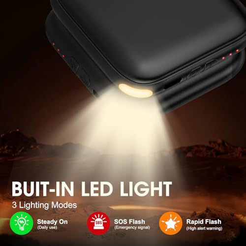 HandyMitts Hand Warmers - Fast Heat, LED Light, Rechargeable, 2-Pack