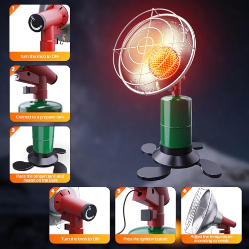 Portable Propane Heater: 6200 BTU Tent & Camping Gas Stove