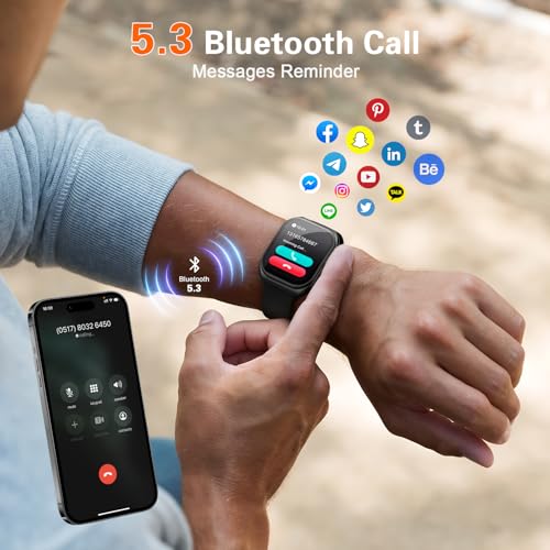 Fitness Smartwatch for Men 2.01 inch HD Display, 118 Sports Modes - Heart Rate, SpO2, Blood Pressure Monitoring