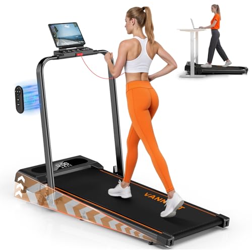 Foldable 6-in-1 Treadmill: 12KM/H Speed, 9% Incline, APP, Under Desk, Portable, Remote Control