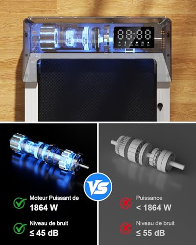 LCD Display Walking Pad, 2.5HP Treadmill, App Control, 159kg Capacity, Training Programs, 1-8km/h Speed - Home & Office