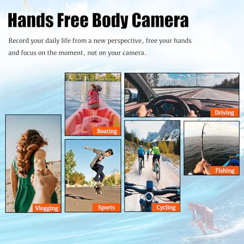 Mini Thumb Action Camera 1080P Wearable Hands-Free Recorder - Ideal for Vlogging, Motorcycle, Bike, Travel - 64GB Kit
