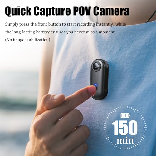 Mini Thumb Action Camera 1080P Wearable Hands-Free Recorder - Ideal for Vlogging, Motorcycle, Bike, Travel - 64GB Kit