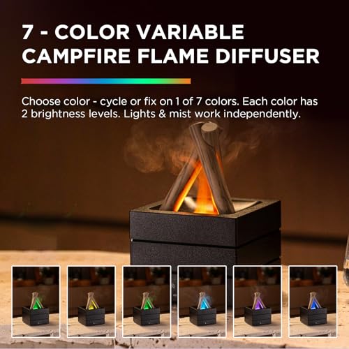 Vintage Stove Aroma Diffuser: 280ml Essential Oil, LED Flame, 3 Timer, Quiet & Auto Shut-Off