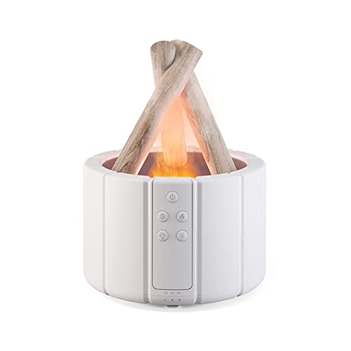 Wood Flame Essential Oil Diffuser 250ml - Home & Office Aromatherapy Humidifier with Remote, Night Light - Ideal Gift