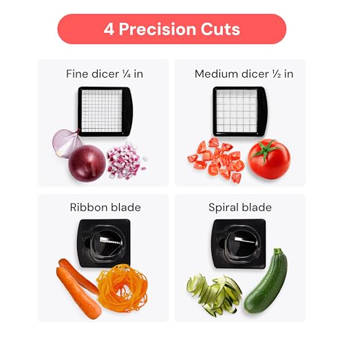 Fullstar Veggie Chopper: Onion Salad Food Cutter, Potato Chipper & Dicer - Kitchen Gadgets
