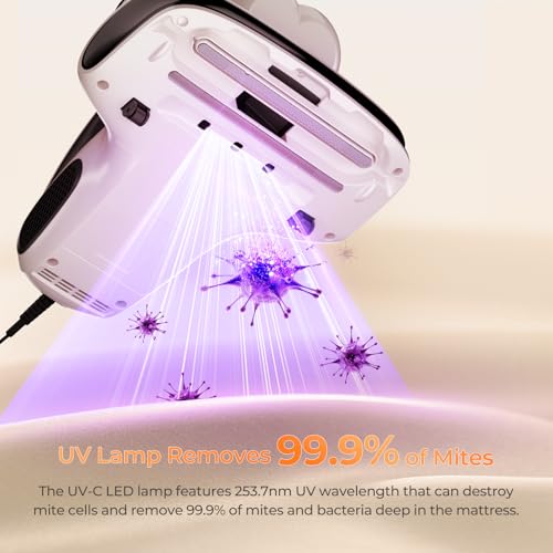 JIGOO Mite Vacuum Cleaner: Dust Sensor, LED Display, UV-C Light