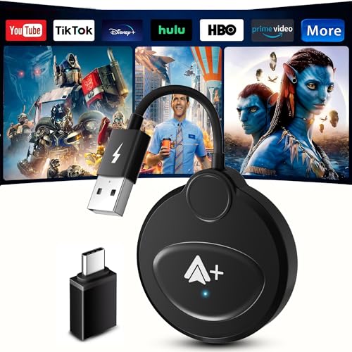 SmartBox Wireless Android Auto Screen Mirroring Adapter, Built-in YouTube & TikTok, Plug N Play - OEM Wired Auto Cars
