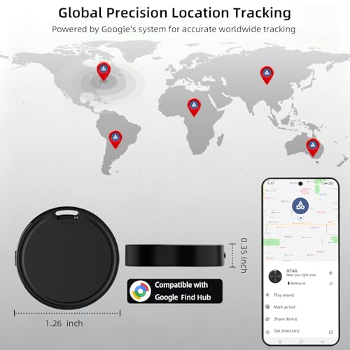 Tracker Tags 4-Pack: Bluetooth Key Finder for Wallets, Backpacks, Suitcases - Android Compatible - Air Luggage Tracker