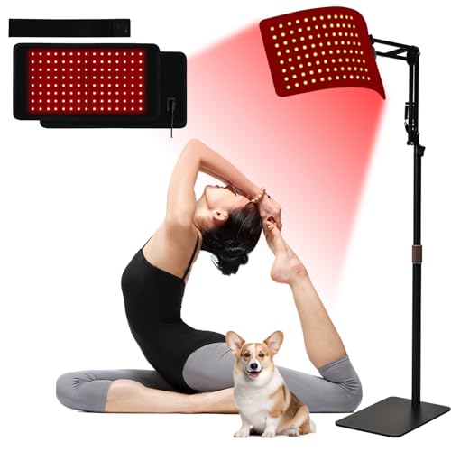 Red Light Therapy Panel with Stand for Pain Relief & Recovery
