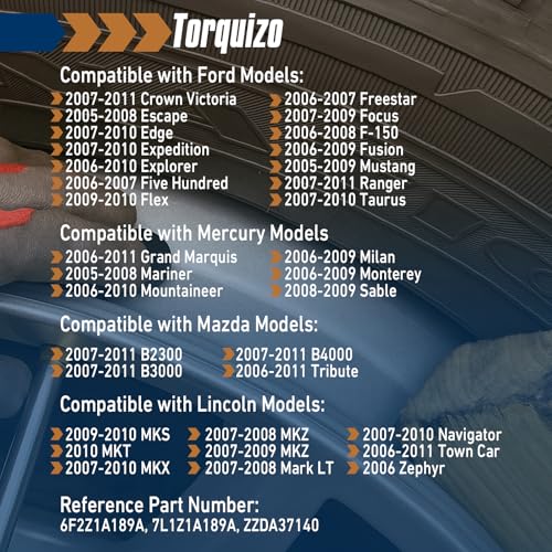 Ford TPMS Sensor Set for Escape Edge Expedition Explorer Flex F-150 Fusion - 315Mhz Tire Pressure Sensors - Compatible with Mazda Mercury - Replace Part 6F2Z1A189A 7L1Z1A189A