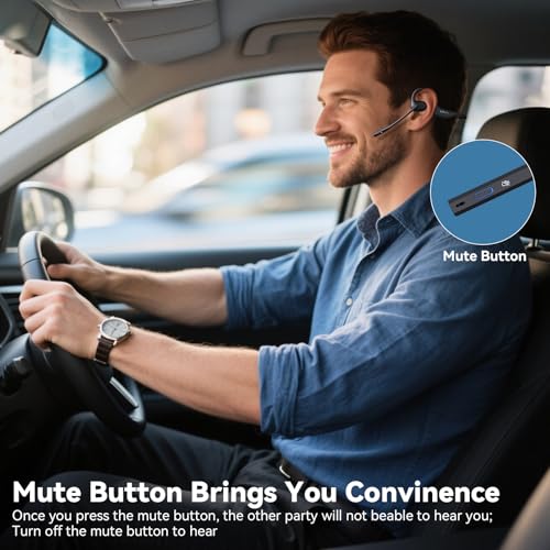 LEVN Open Ear Headphones 29g Bluetooth Mic Noise Cancelling - Waterproof Wireless Headset for Work, Workout, Driving