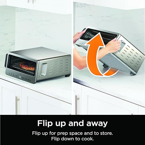Ninja Flip Toaster Oven & Air Fryer: 8-in-1, Large Capacity, Stainless Steel, 1800W