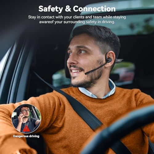 Brand Open Ear Headphones: Dual Connection Bluetooth Headset with AI Noise Cancelling Mic, Bluetooth 5.3, Sweatproof Wireless Headset for Work & Workout