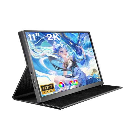 TravelSight 10.5-inch FHD Portable Monitor with 410Nits Brightness - HDMI USB-C - External Second Screen for Laptop PC, MAC, PS4, Xbox