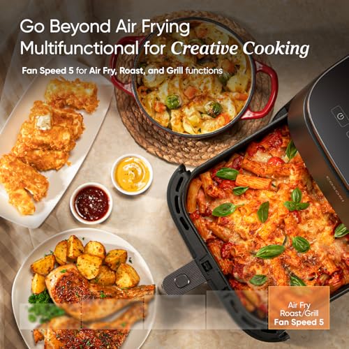 COSORI Air Fryer TurboBlaze: 6L Compact, 9 Functions, Fast & Energy-Saving, Quiet, 110+ Recipes, Oil-Free